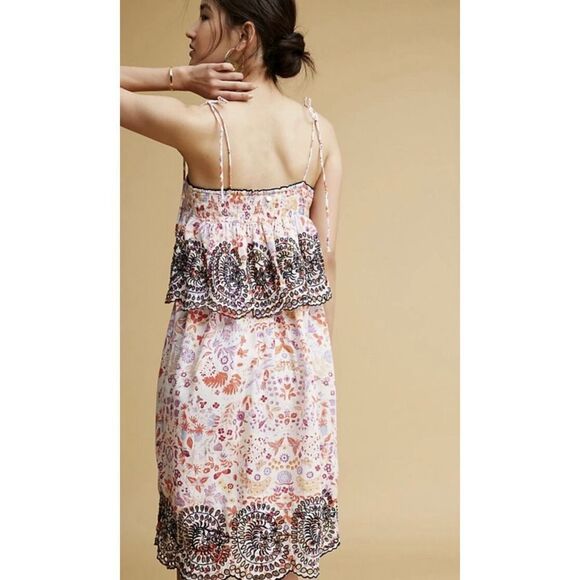 Antik Batik Samsa Embroidered Sundress Pink, White Size S - Picture 2 of 12